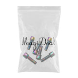 Maxbell 6 Pieces Road Bike Bicycle Disc Brake / Handlebar Stem Screw M5x18 Mtuicolor