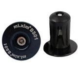 Maxbell 1 Pair Aluminum Alloy Bar End Plugs Handlebar End Caps for MTB Bikes Black