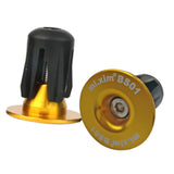 Maxbell 1 Pair Aluminum Alloy Bar End Plugs Handlebar End Caps for MTB Bikes Gold