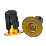 Maxbell 1 Pair Aluminum Alloy Bar End Plugs Handlebar End Caps for MTB Bikes Gold