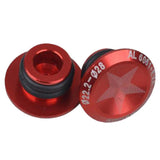 Maxbell 1 Pair Aluminum Alloy Bicycle MTB Handlebar Bar End Plugs Caps Set Red