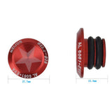 Maxbell 1 Pair Aluminum Alloy Bicycle MTB Handlebar Bar End Plugs Caps Set Red