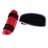 Maxbell Sanda Protective Gear Set Shin Leg Chest Guard Helmet Groin Protector Red