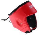 Maxbell Sanda Protective Gear Set Shin Leg Chest Guard Helmet Groin Protector Red