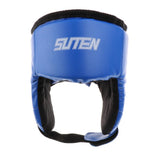 Maxbell Sanda Protective Gear Set Shin Leg Chest Guard Helmet Groin Protector Blue