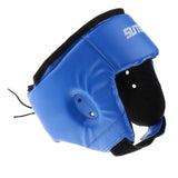Maxbell Sanda Protective Gear Set Shin Leg Chest Guard Helmet Groin Protector Blue