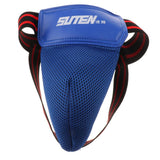 Maxbell Sanda Protective Gear Set Shin Leg Chest Guard Helmet Groin Protector Blue