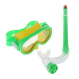 Maxbell Child Swimming Anti-Fog Goggles Kids Diving Mask & Breather Pipe Green