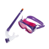 Maxbell Child Swimming Anti-Fog Goggles Kids Diving Mask & Breather Pipe Purple