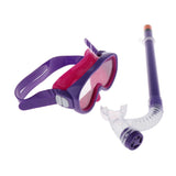 Maxbell Child Swimming Anti-Fog Goggles Kids Diving Mask & Breather Pipe Purple