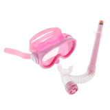 Maxbell Child Swimming Anti-Fog Goggles Kids Diving Mask & Breather Pipe Pink