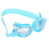 Maxbell Kids Swimming Goggles Anti-Fog Adjustable Silicone Eyewear Blue Horse