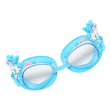 Maxbell Kids Swimming Goggles Anti-Fog Adjustable Silicone Eyewear Blue Horse