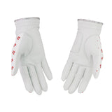 Maxbell 1 Pair Women Breathable Golf Gloves Left Right Hand Golfer Gloves White S