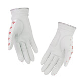 Maxbell 1 Pair Women Breathable Golf Gloves Left Right Hand Golfer Gloves White S