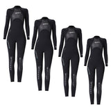 Maxbell Women 3mm Neoprene One-Piece Wetsuit Long Sleeve Diving Back Zip Jumpsuit S
