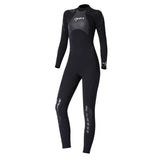 Maxbell Women 3mm Neoprene One-Piece Wetsuit Long Sleeve Diving Back Zip Jumpsuit S