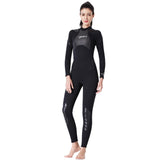 Maxbell Women 3mm Neoprene One-Piece Wetsuit Long Sleeve Diving Back Zip Jumpsuit S