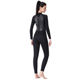 Maxbell Women 3mm Neoprene One-Piece Wetsuit Long Sleeve Diving Back Zip Jumpsuit M
