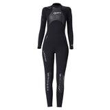 Maxbell Women 3mm Neoprene One-Piece Wetsuit Long Sleeve Diving Back Zip Jumpsuit M