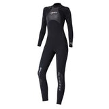 Maxbell Women 3mm Neoprene One-Piece Wetsuit Long Sleeve Diving Back Zip Jumpsuit M