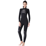 Maxbell Women 3mm Neoprene One-Piece Wetsuit Long Sleeve Diving Back Zip Jumpsuit M