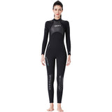 Maxbell Women 3mm Neoprene One-Piece Wetsuit Long Sleeve Diving Back Zip Jumpsuit XL