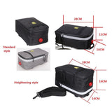 Maxbell Bike Rear Seat Rack Storage Bag Handlebar Pouch Pannier Reflective Black