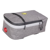 Maxbell Bike Rear Seat Rack Storage Bag Handlebar Pouch Pannier Normal Gray