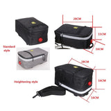 Maxbell Bike Rear Seat Rack Storage Bag Handlebar Pouch Pannier Normal Gray