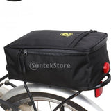 Maxbell Bike Rear Seat Rack Storage Bag Handlebar Pouch Pannier Higher Black