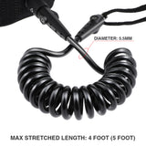 Maxbell 4ft 5.5mm Bodyboard Surfboard SUP Wrist Leash Leg Rope Coiled Cord  Black