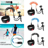 Maxbell 5ft Bodyboard Surfboard SUP Wrist Leash Leg Rope Coiled Cord Pad Cuff Orange