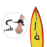 Maxbell 5ft Bodyboard Surfboard SUP Wrist Leash Leg Rope Coiled Cord Pad Cuff Black