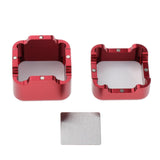 Maxbell Billiards Pool Cue Chalk Holder Magnetic Snooker Stick Tip Chalk Box Red