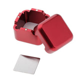 Maxbell Billiards Pool Cue Chalk Holder Magnetic Snooker Stick Tip Chalk Box Red