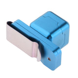 Maxbell Billiard Cue Chalk Case Holder Chalks Carrier Metal Box with Clip Blue