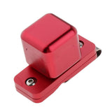 Maxbell Billiard Cue Chalk Case Holder Chalks Carrier Metal Box with Clip Red