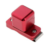 Maxbell Billiard Cue Chalk Case Holder Chalks Carrier Metal Box with Clip Red