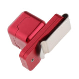 Maxbell Billiard Cue Chalk Case Holder Chalks Carrier Metal Box with Clip Red