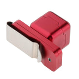 Maxbell Billiard Cue Chalk Case Holder Chalks Carrier Metal Box with Clip Red