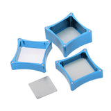 Maxbell Billiard Cue Chalk Case Holder Detachable Chalks Carrier Metal Box Blue