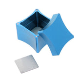 Maxbell Billiard Cue Chalk Case Holder Detachable Chalks Carrier Metal Box Blue