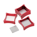 Maxbell Billiard Cue Chalk Case Holder Detachable Chalks Carrier Metal Box Red