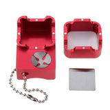 Max Billiard Cue Chalk Case Holder Chalks Carrier Box with Prod Scuffer Red