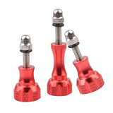 Maxbell Knob Thumb Screw Bolt Nut with Caps for GoPro HE HERO & HD HERO & HD HERO3 Red