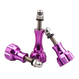 Maxbell Knob Thumb Screw Bolt Nut with Caps for GoPro HE HERO & HD HERO & HD HERO3 Purple