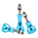 Maxbell Knob Thumb Screw Bolt Nut with Caps for GoPro HE HERO & HD HERO & HD HERO3 Blue