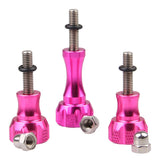 Maxbell Knob Thumb Screw Bolt Nut with Caps for GoPro HE HERO & HD HERO & HD HERO3 Rose Red