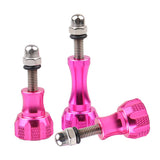 Maxbell Knob Thumb Screw Bolt Nut with Caps for GoPro HE HERO & HD HERO & HD HERO3 Rose Red